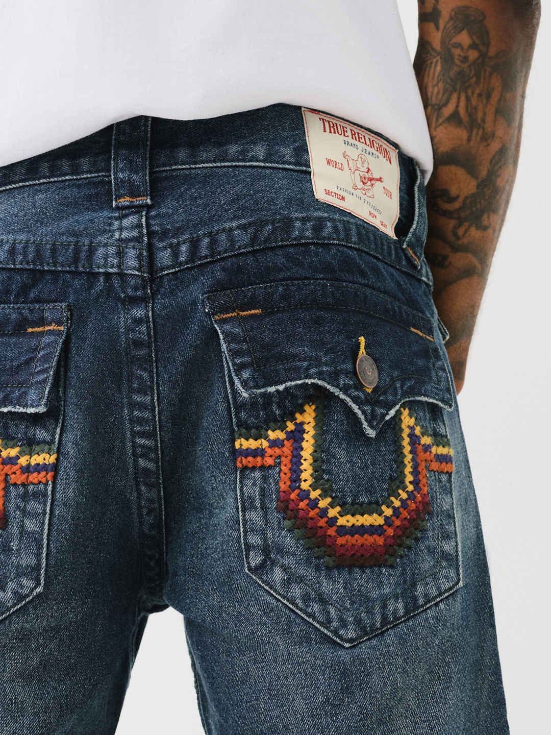 True Religion Men SN Ricky Straight Fit Dark Wash Jeans