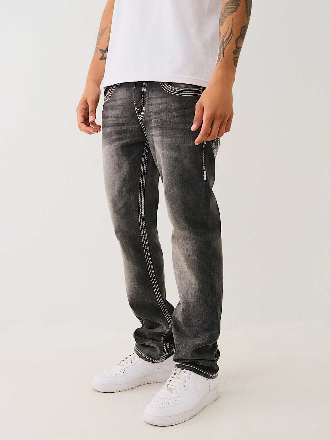True Religion Men Big QT Ricky Straight Fit Mid Rise Jeans