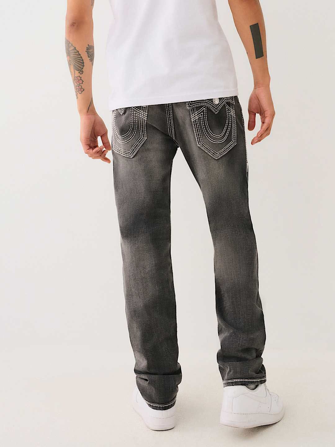 True Religion Men Big QT Ricky Straight Fit Mid Rise Jeans