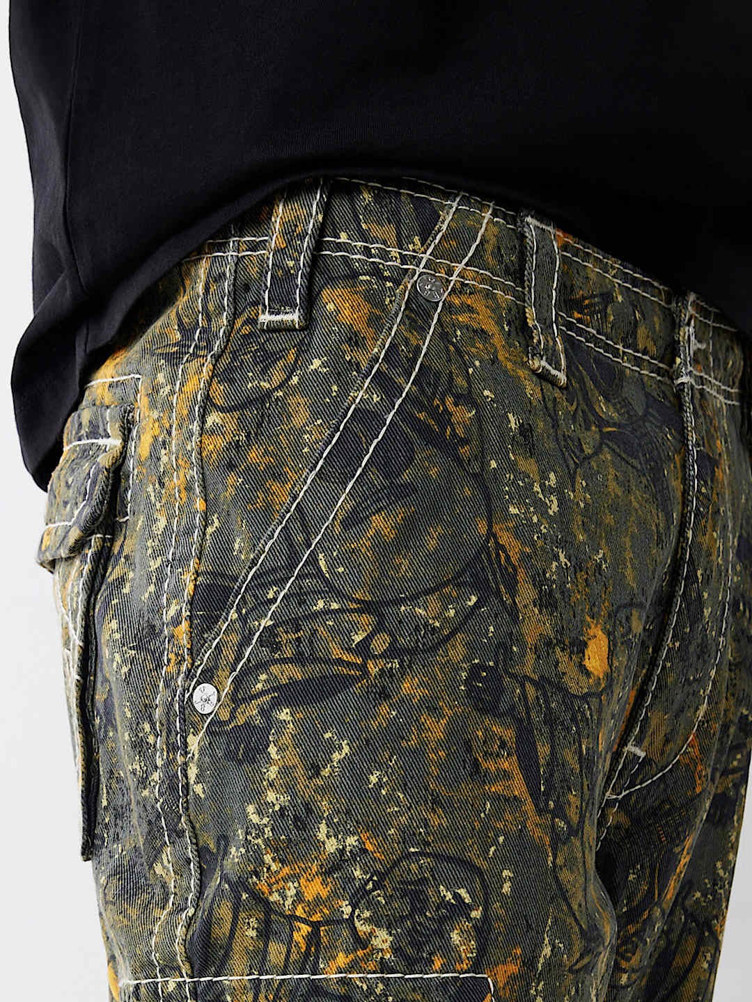True Religion Men Multi Oversize Fit Printed Trouser
