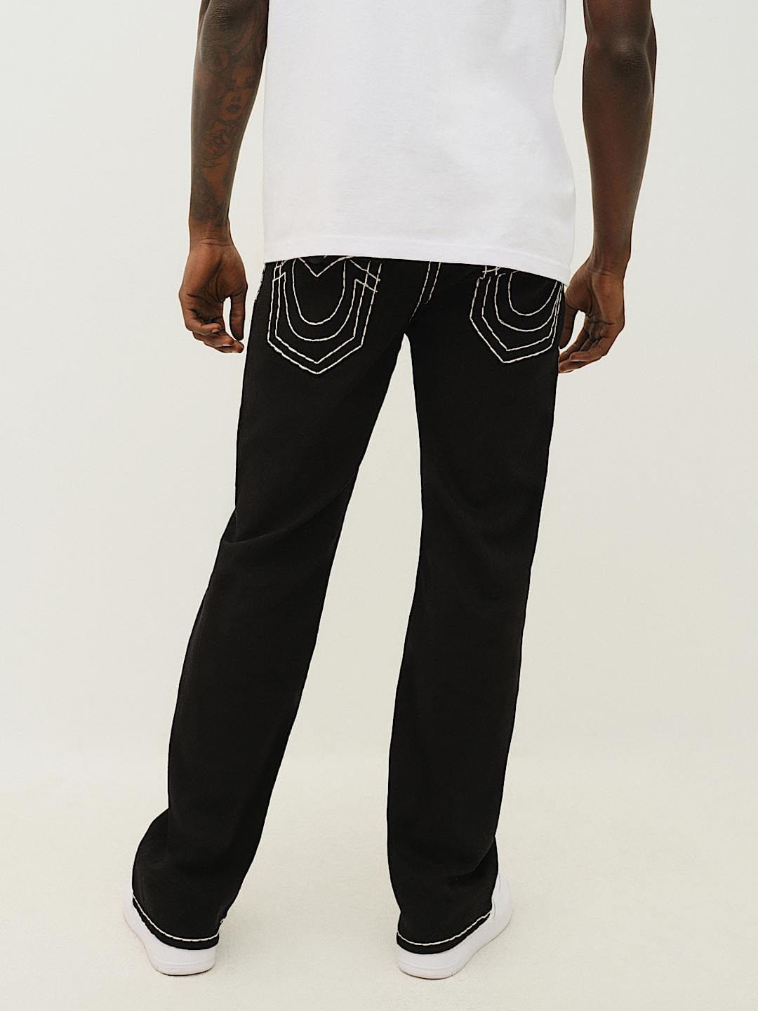 Shop True Religion Men Black Boot Cut Solid Jeans Online – Iconic