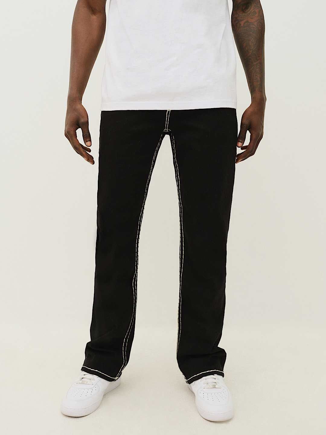 Shop True Religion Men Black Boot Cut Solid Jeans Online – Iconic