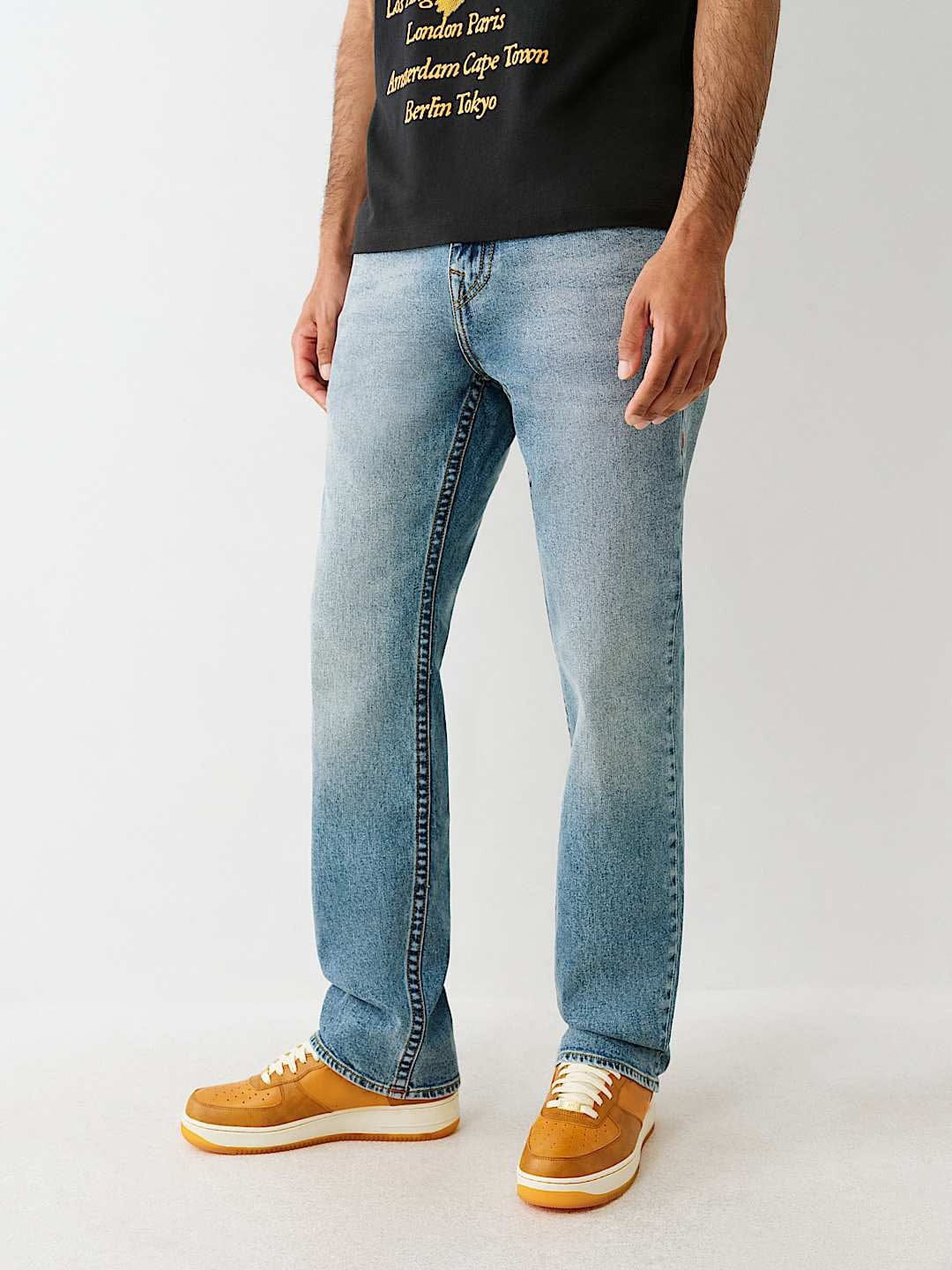 TRUE RELIGION Men Blue SN Straight Fit Jeans