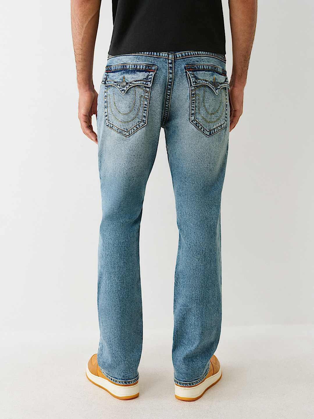 TRUE RELIGION Men Blue SN Straight Fit Jeans