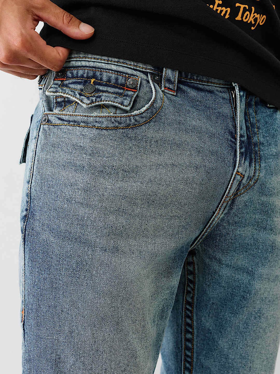 TRUE RELIGION Men Blue SN Straight Fit Jeans