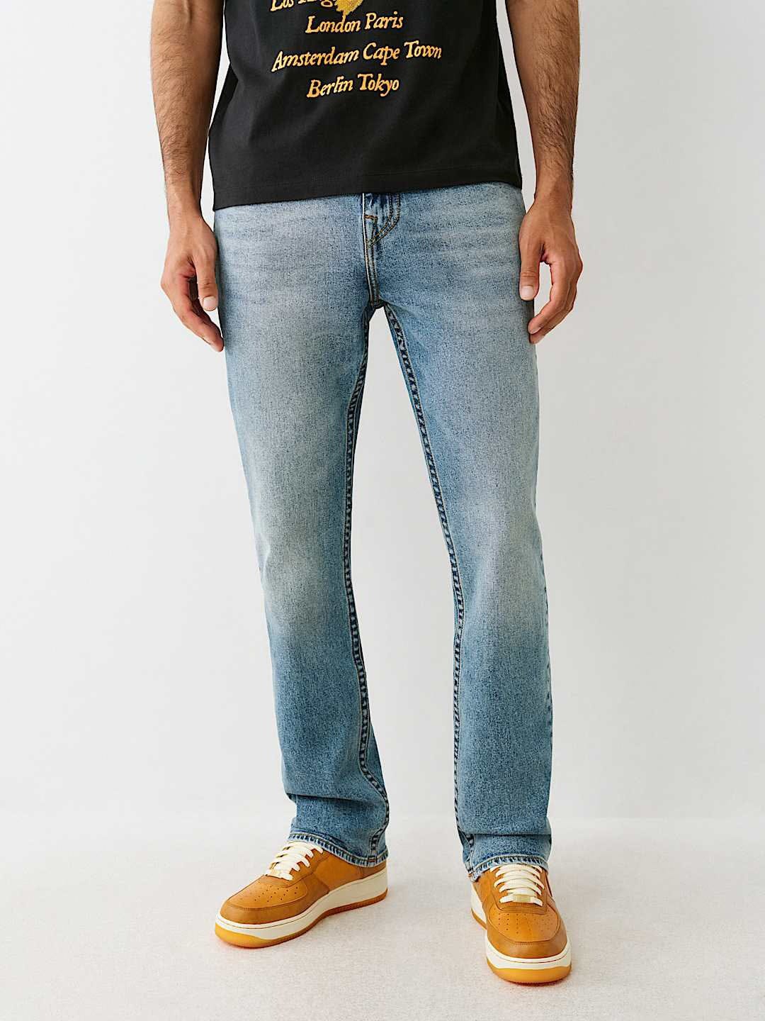 TRUE RELIGION Men Blue SN Straight Fit Jeans