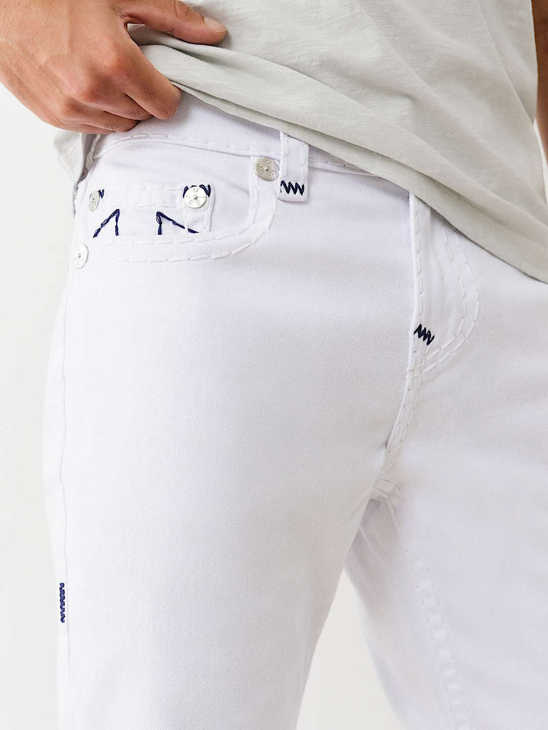 True Religion Men SUPER T Ricky Straight Fit Mid Rise Jeans