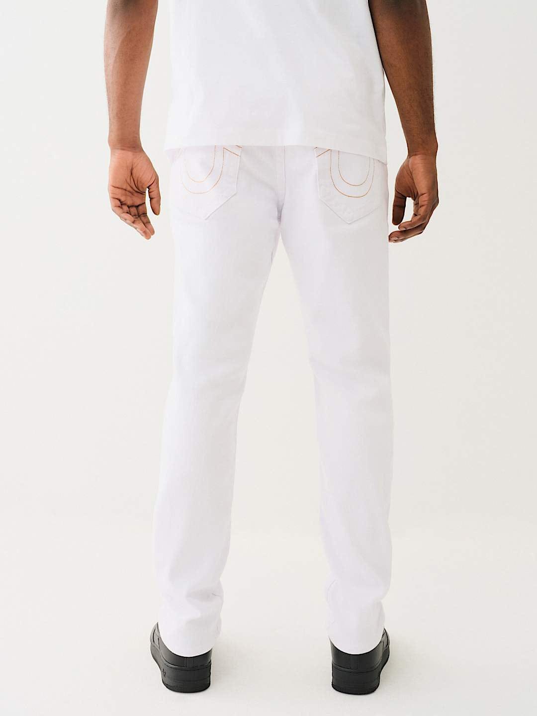Shop True Religion Men White Slim Fit Solid Jeans Online – Iconic