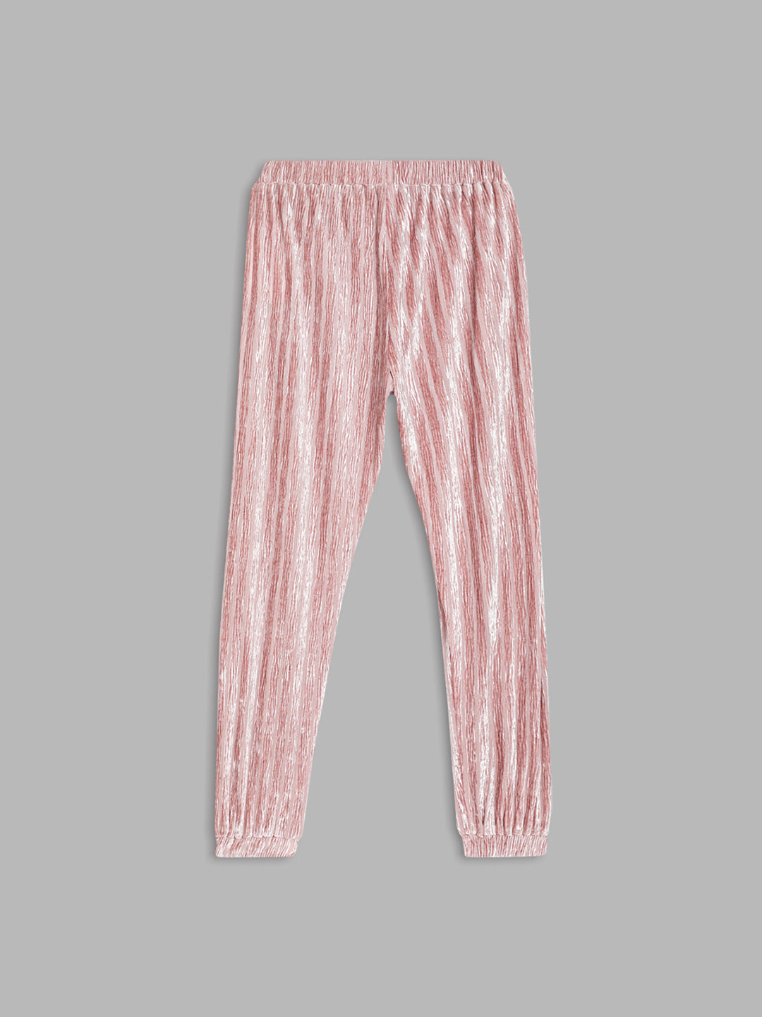 Blue Giraffe Girls Peach Solid Regular Fit Sweatpant