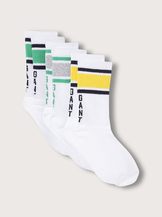Gant Boys Pack Of 3 Patterned Calf Length Socks