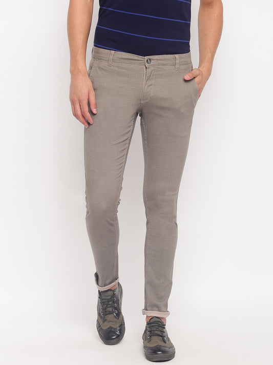 Lindbergh Men Beige Solid Regular Fit Trouser