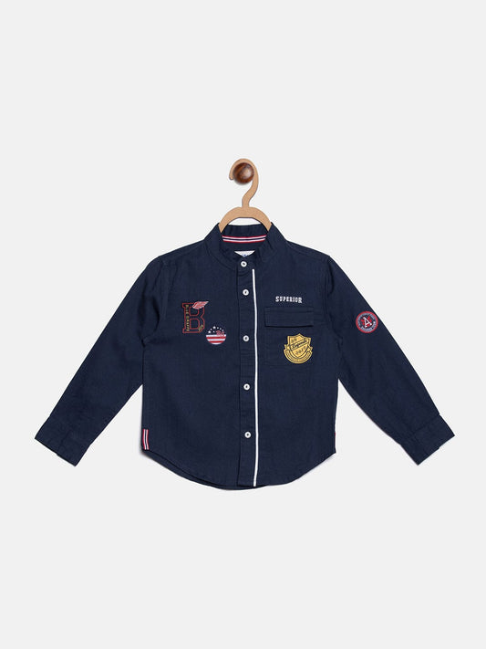 Blue Giraffe Boys Shirt