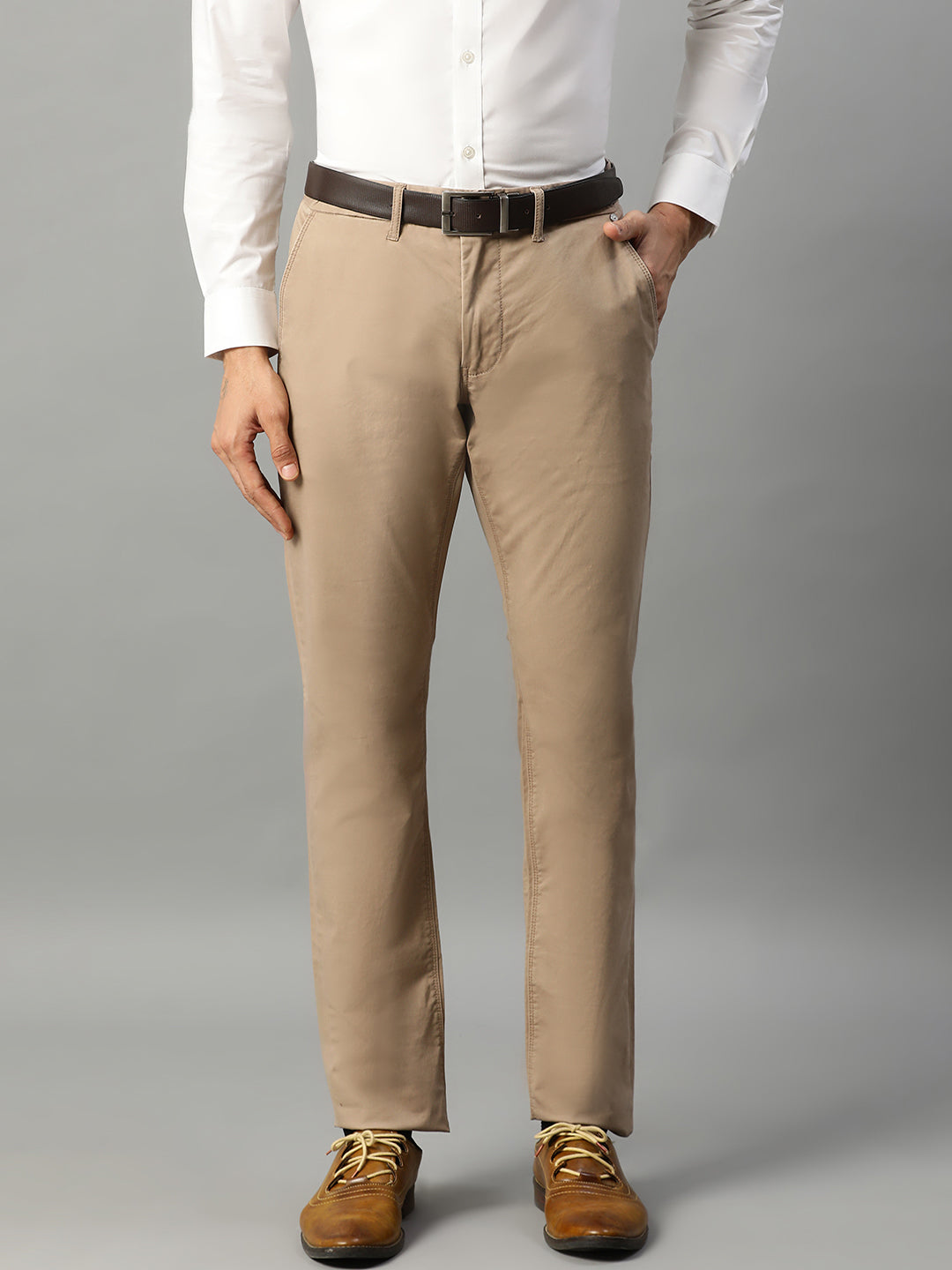 Matinique Men Brown Solid Regular Fit Trouser