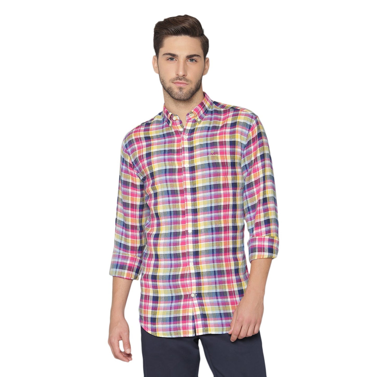 Gant Blue Checked Regular Fit Shirt