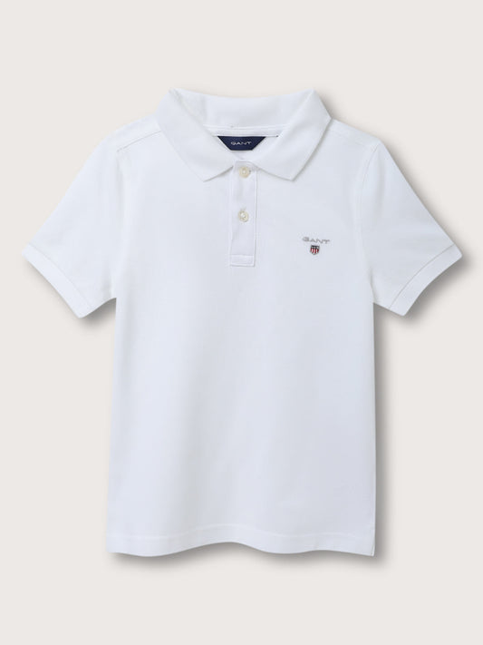 Gant Kids White Regular Fit Polo T-Shirt