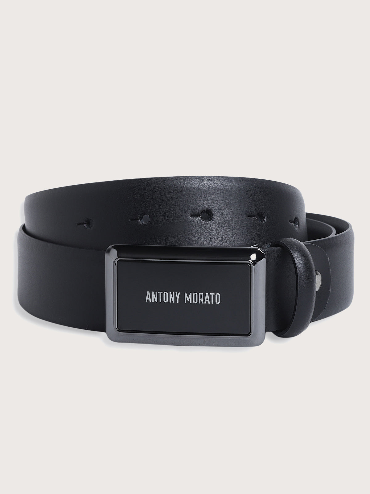 Antony Morato Men Push Pin Leather Belt