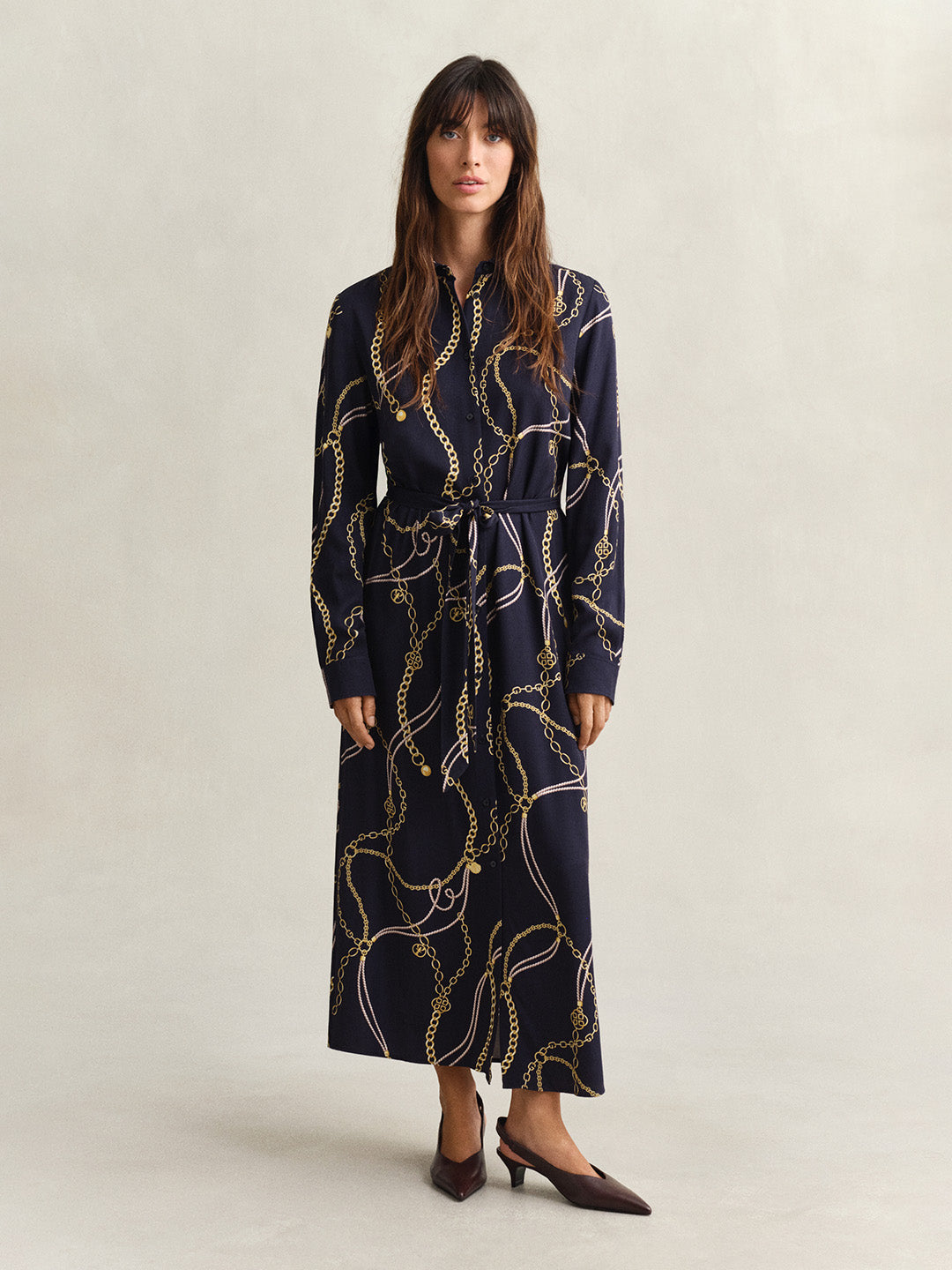 Gant Women Navy Blue Printed Regular Fit Dress