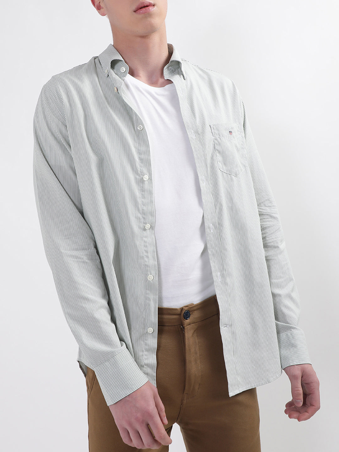 Gant Comfort Vertical Striped Formal Cotton Shirt