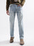 True Religion Big T Geno Slim Light Blue Lightly Washed Mid Rise Distressed Jeans