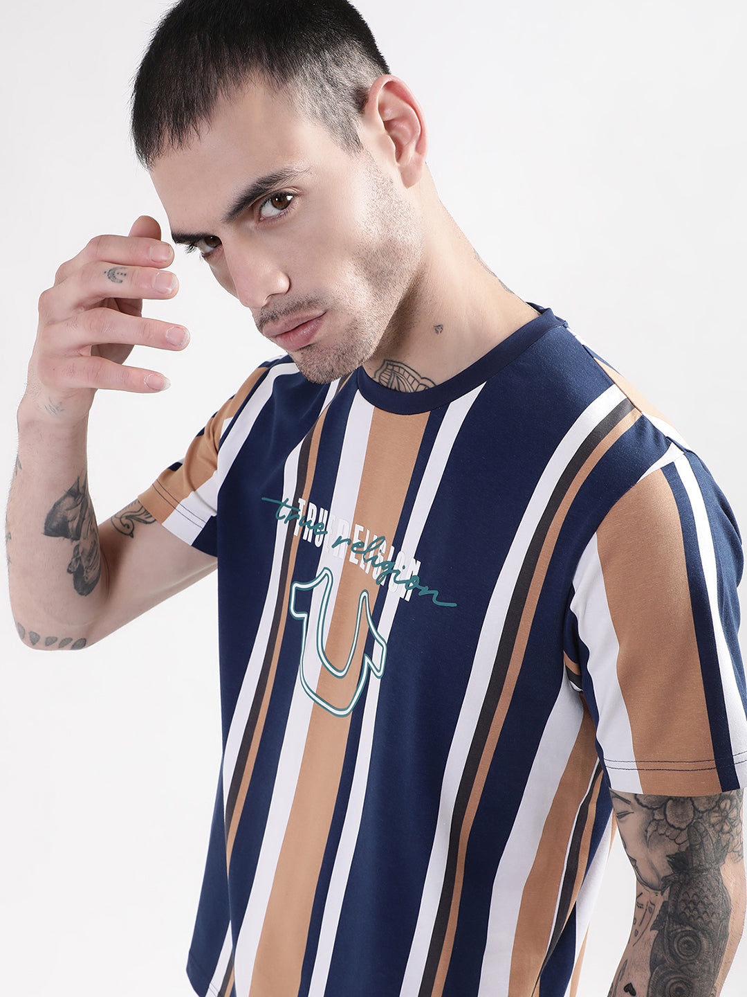 True Religion Multi Digital Logo Regular Fit T-Shirt