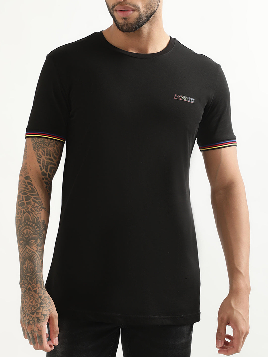 Antony Morato Black Slim Fit T-Shirt For Men