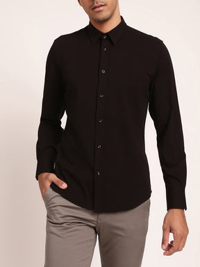 Antony Morato Men Black Solid Casual Shirt