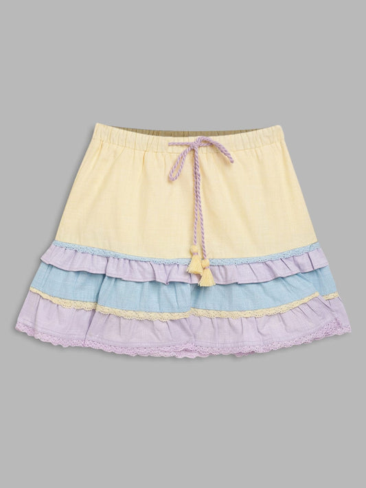 Blue Giraffe Girls Multi Flare Skirt