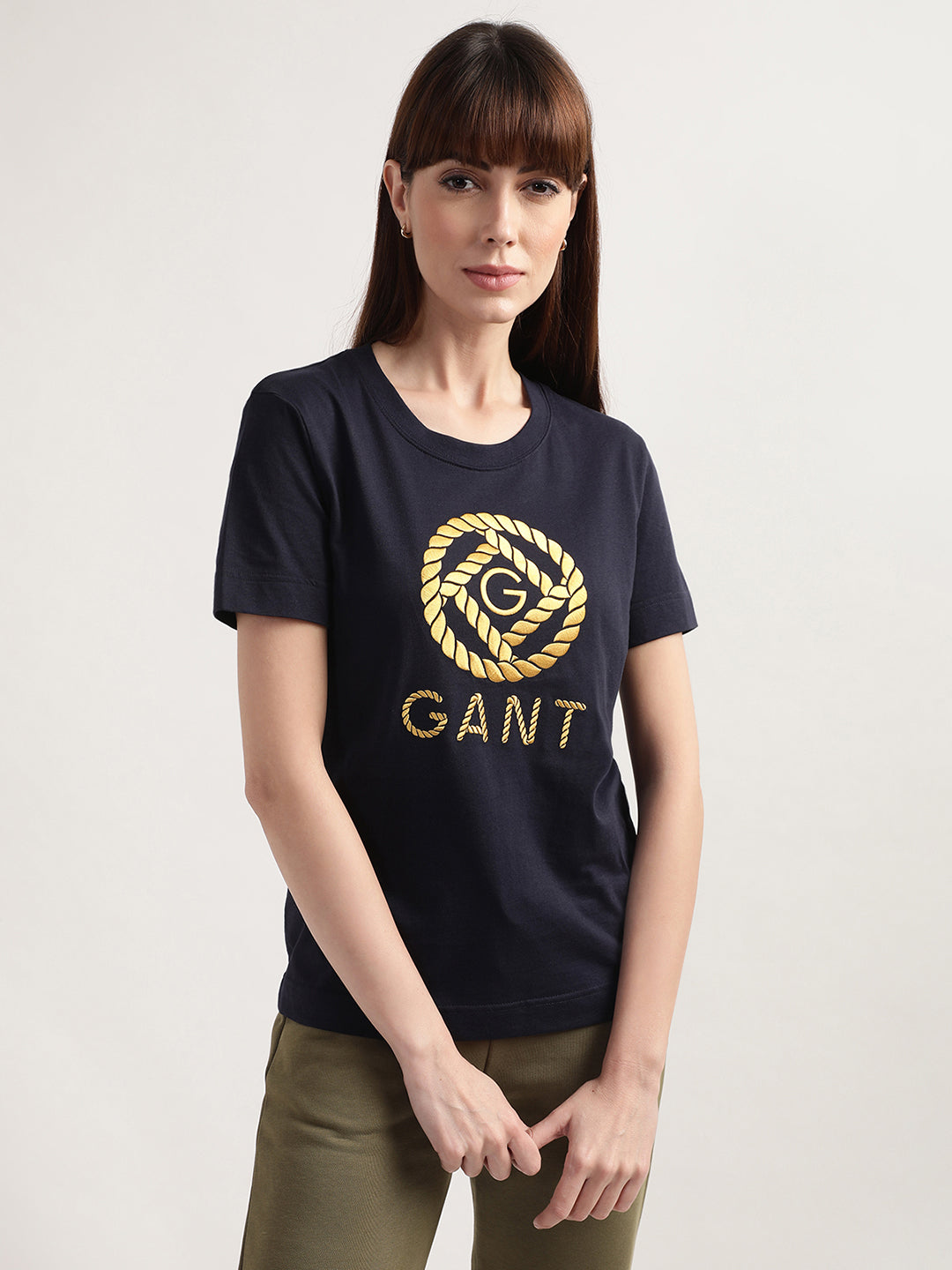 Gant Evening Blue Logo Regular Fit T-Shirt