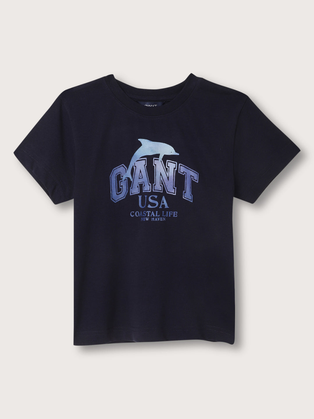Gant Kids Dark Blue Logo Relaxed Fit T-Shirt