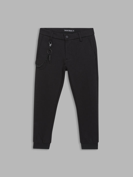 Antony Morato Boys Black Skinny Fit Joggers Trousers