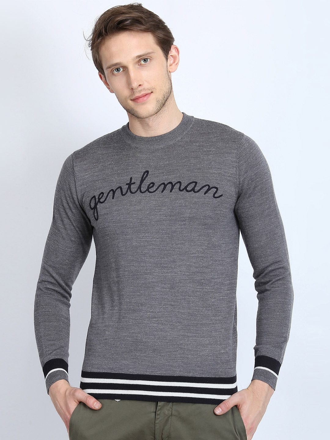 Antony Morato Men Grey Sweater