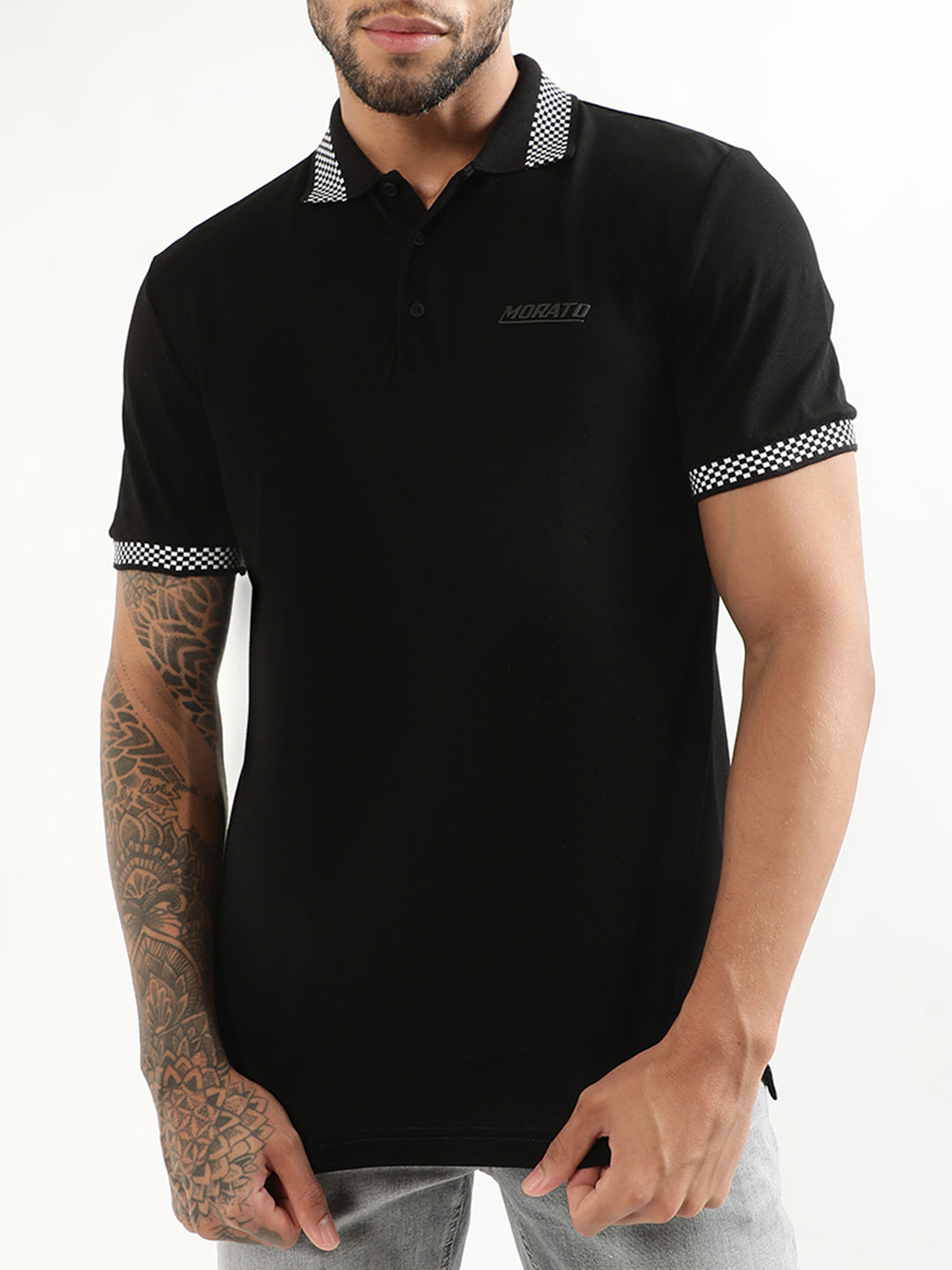 Antony Morato Black Slim Fit Polo T-Shirt