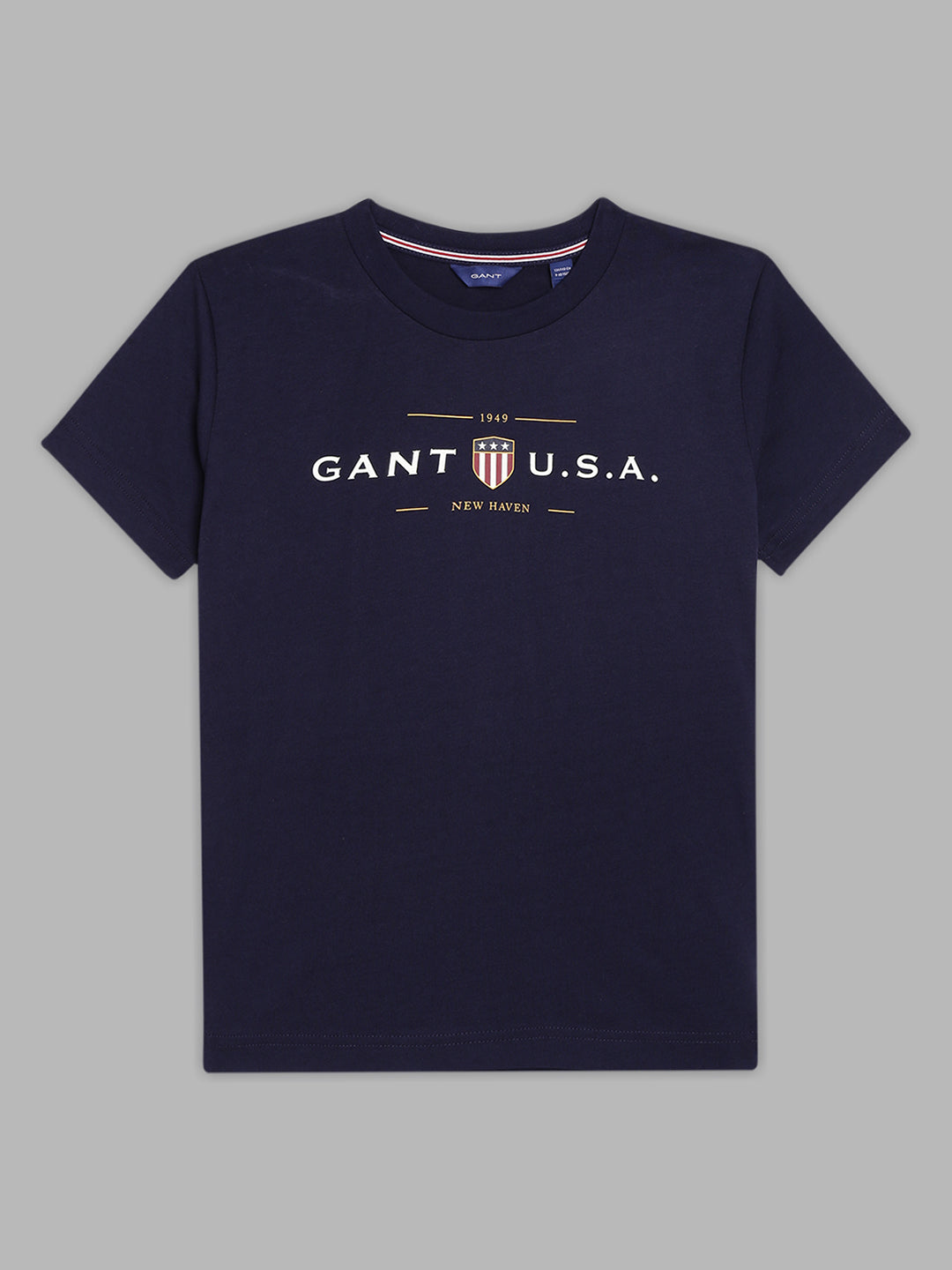 Gant Kids Navy Logo Regular Fit T-Shirt
