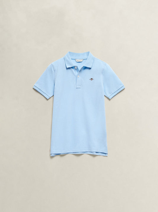 Gant Boys Cotton Blue Polo T-Shirt