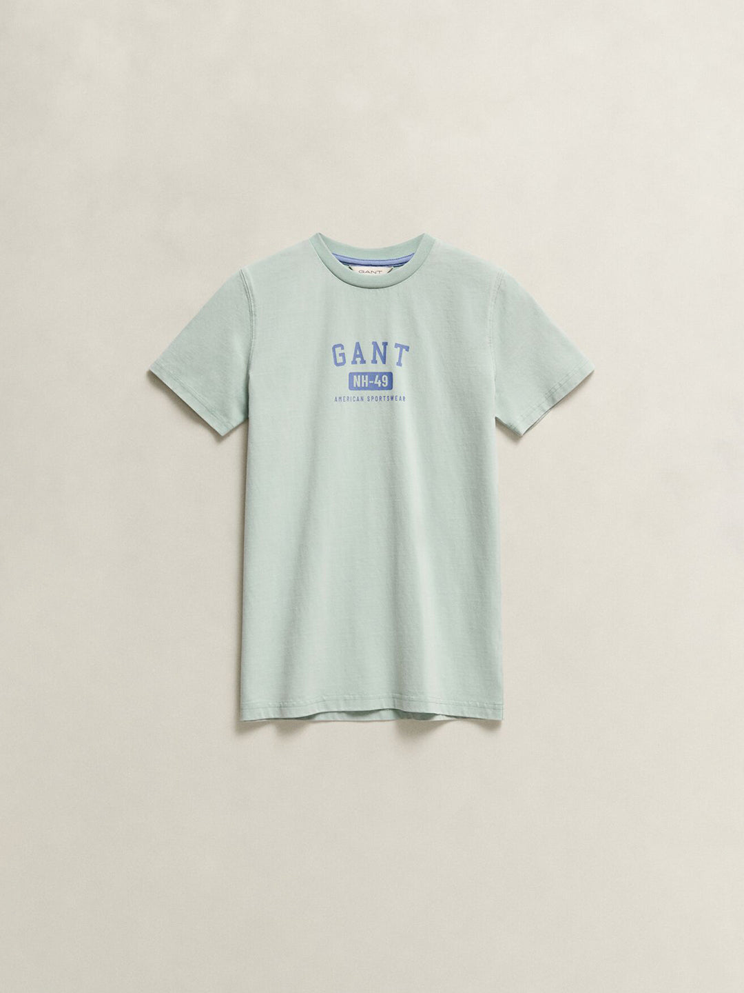 Gant Boys Green Solid Relaxed Fit Pure Cotton T-Shirt