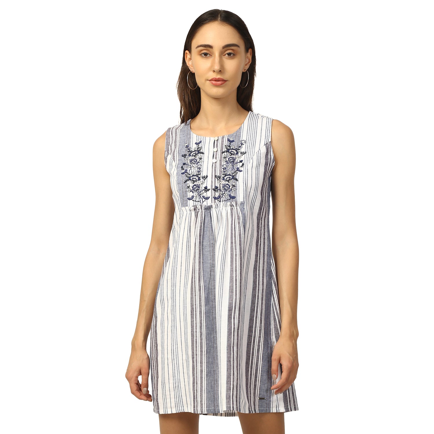 Elle Women Multi Printed Round Neck Dress