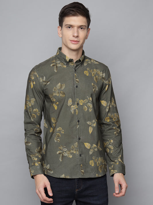 Lindbergh Army Fashion Printed Slim Fit Shirt