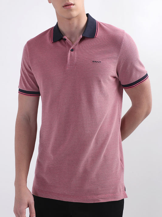 Gant Pink Oxford Regular Fit Pique Polo T-Shirt