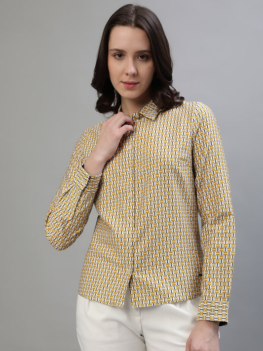 Iconic Women Multi Printed Round Neck Top