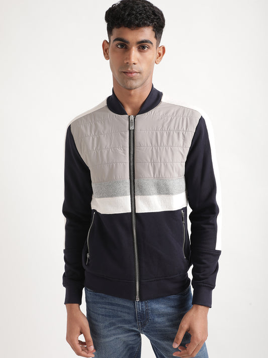 Antony Morato Men Blue Solid Hooded Sweatshirt