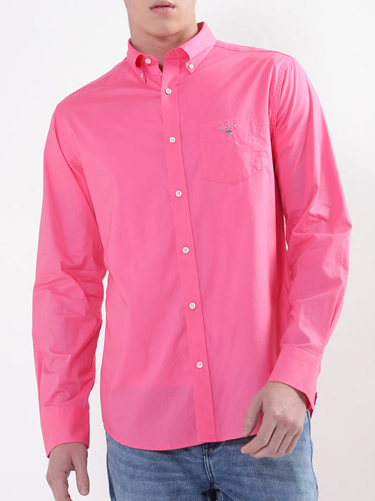 Gant Pink Broadcloth Regular Fit Shirt