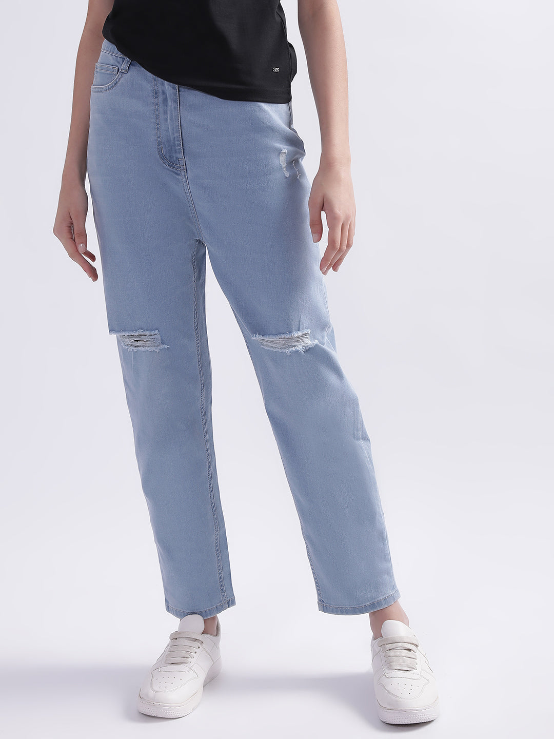 Elle Women Blue Mom Fit Jeans