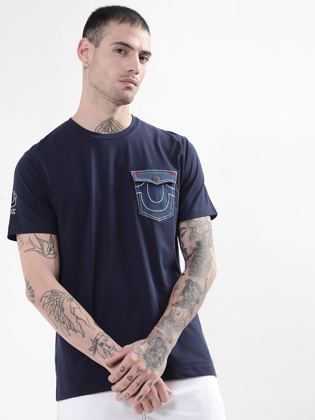 True Religion Navy Regular Fit T-Shirt
