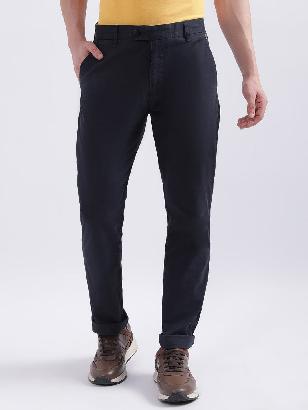 Iconic Men Blue Slim Fit Trouser