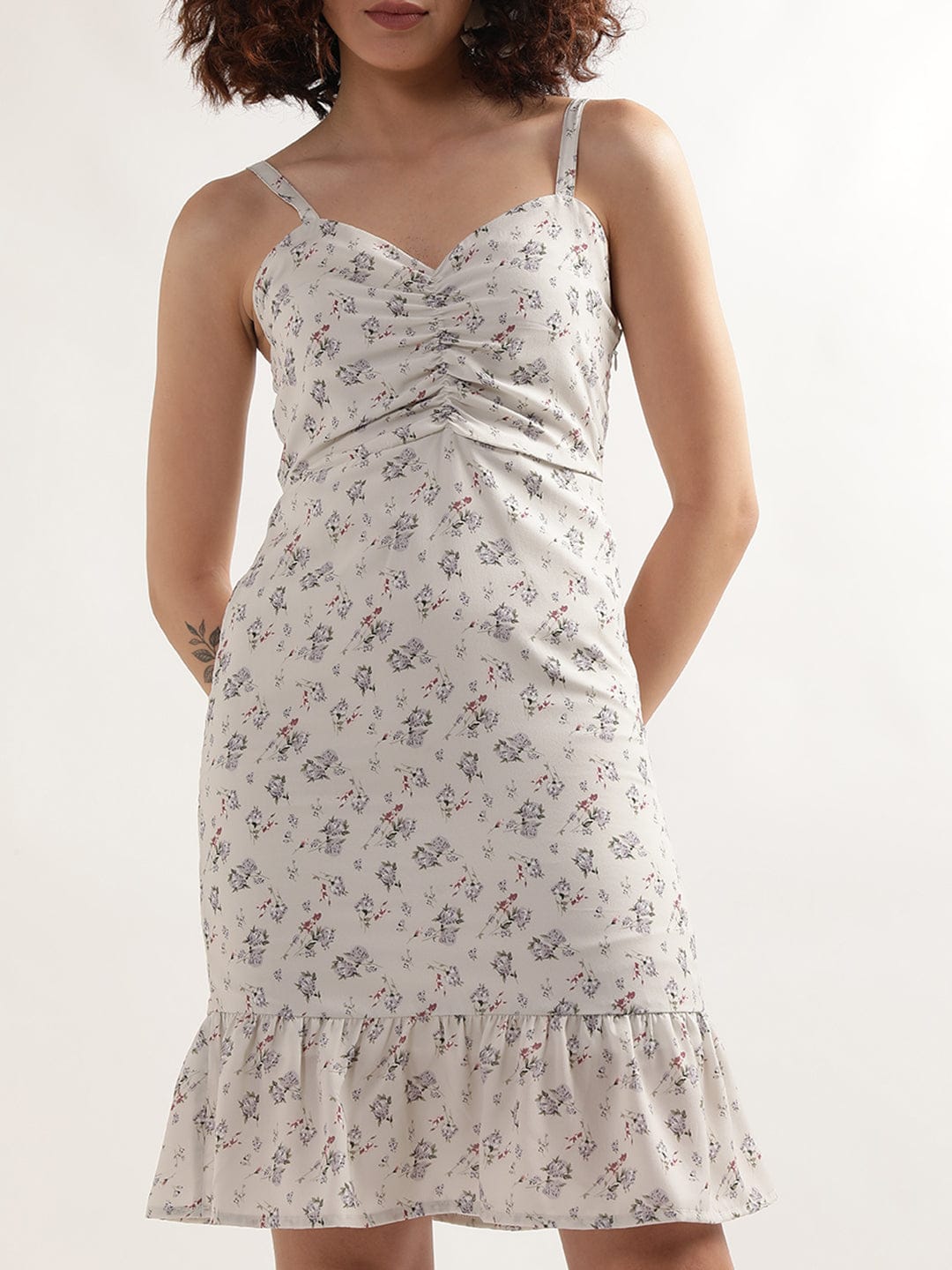 Elle Women Cream Dress