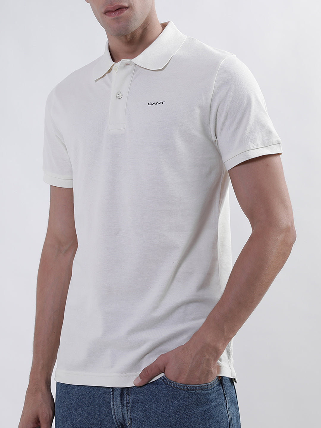 Gant Cream Regular Fit Polo T-Shirt