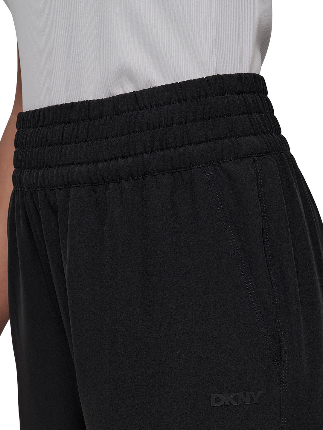 DKNY Womens Black Polyester Solid Trouser