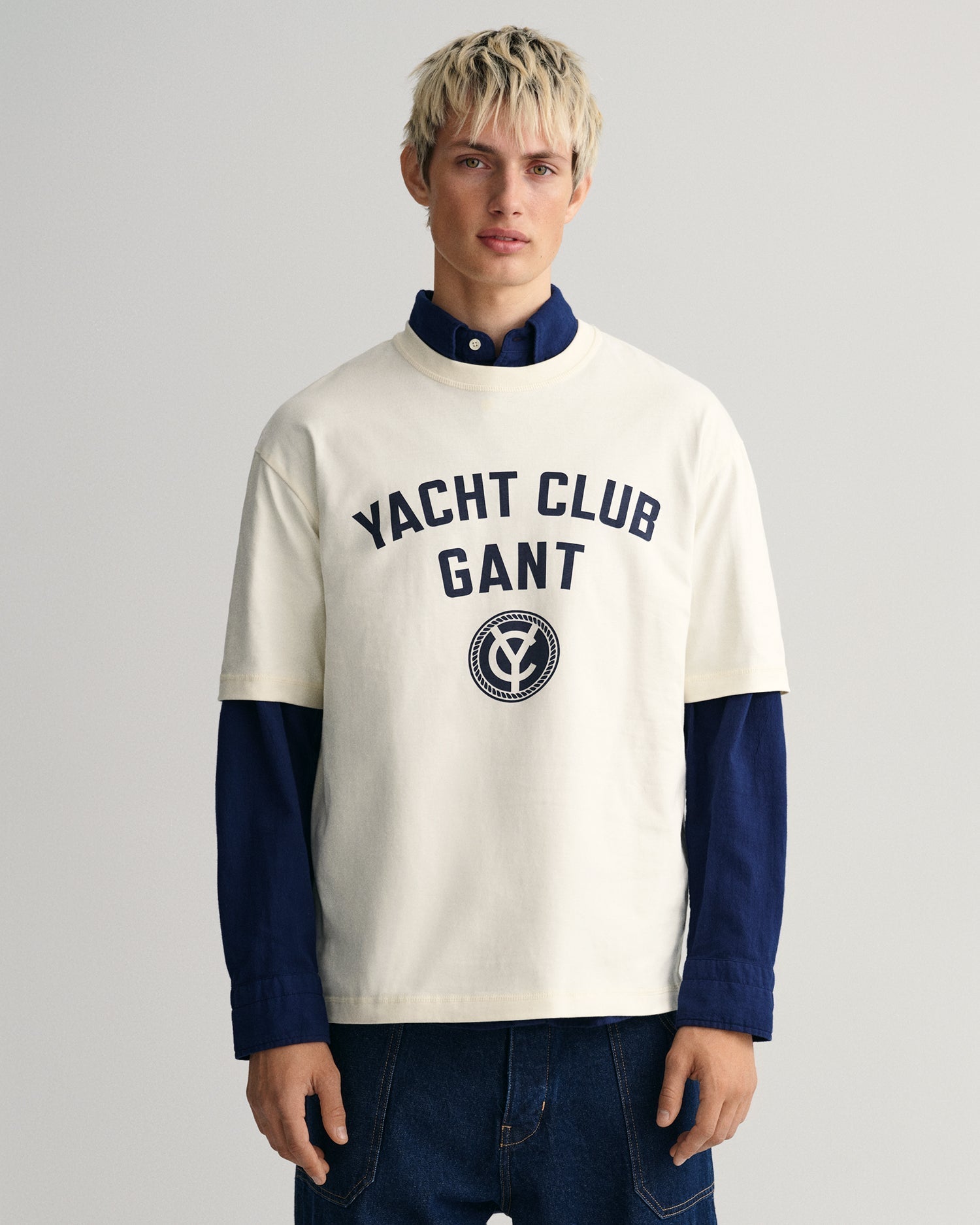Gant Cream Yacht Logo Regular Fit T-Shirt