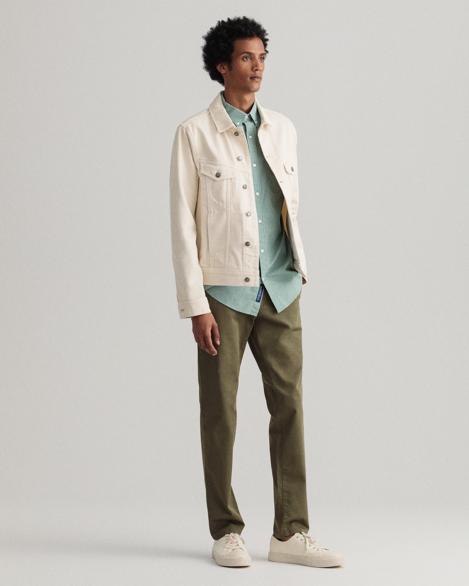 Gant Men Grey Solid Slim Fit Trouser