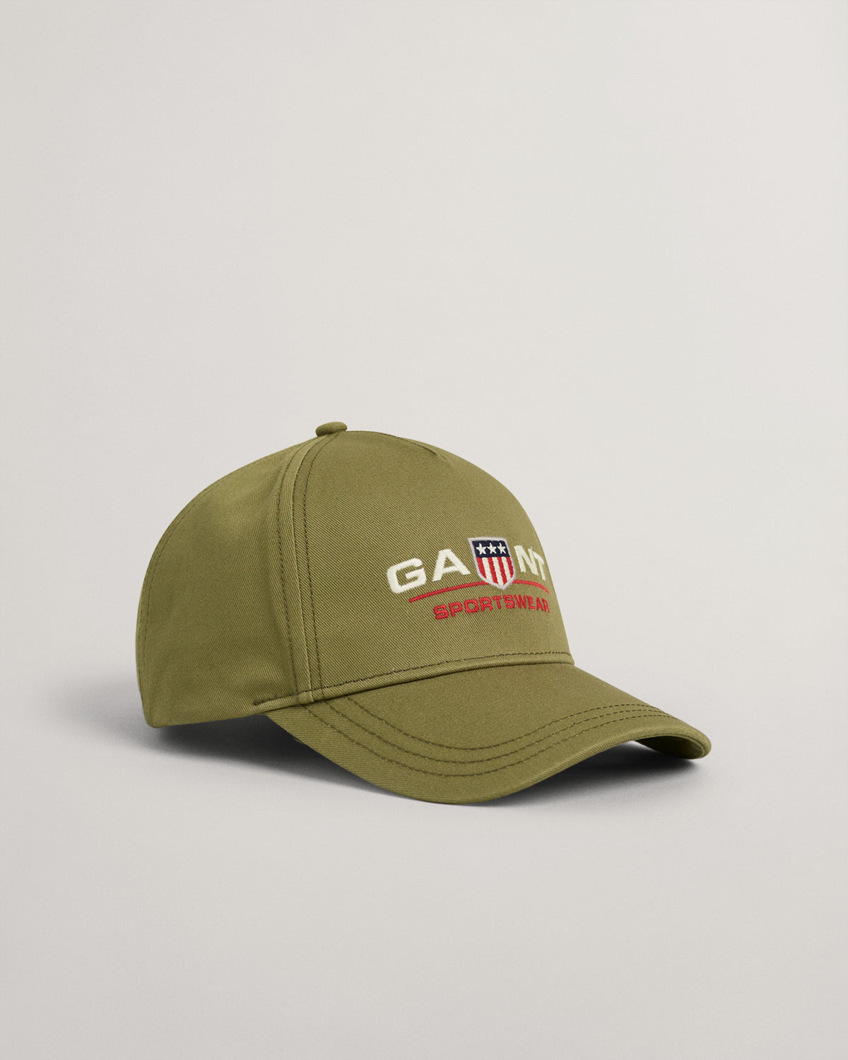 Gant Boys Olive Green White Embroidered Pure Cotton Baseball Cap